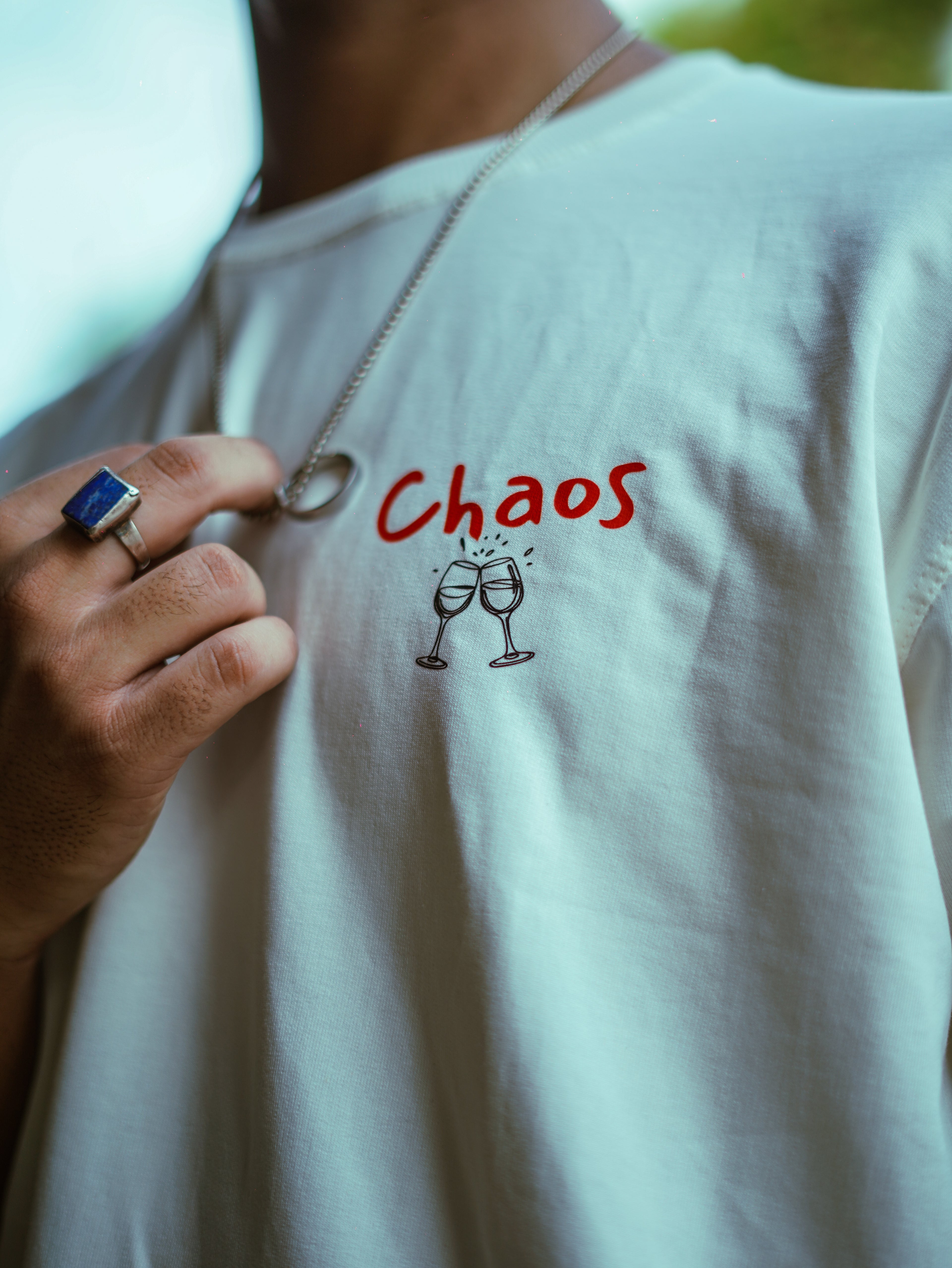 Strikas White WAVE Oversized T-Shirt - 240 GSM | 100% Cotton